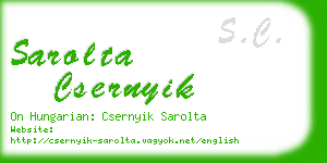 sarolta csernyik business card